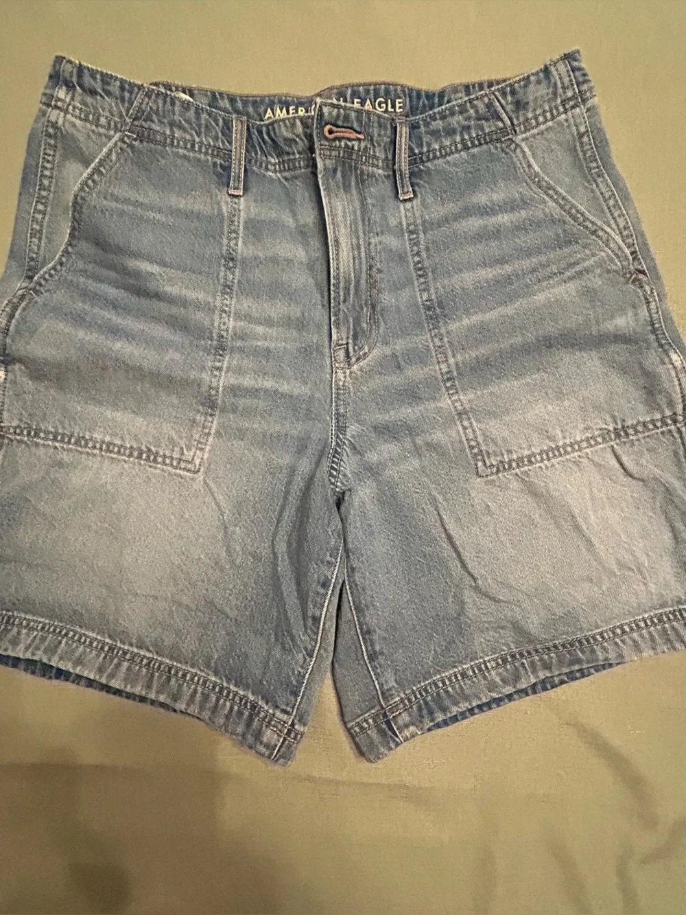 American Eagle Outfitters Faded Light Blue Denim Shorts